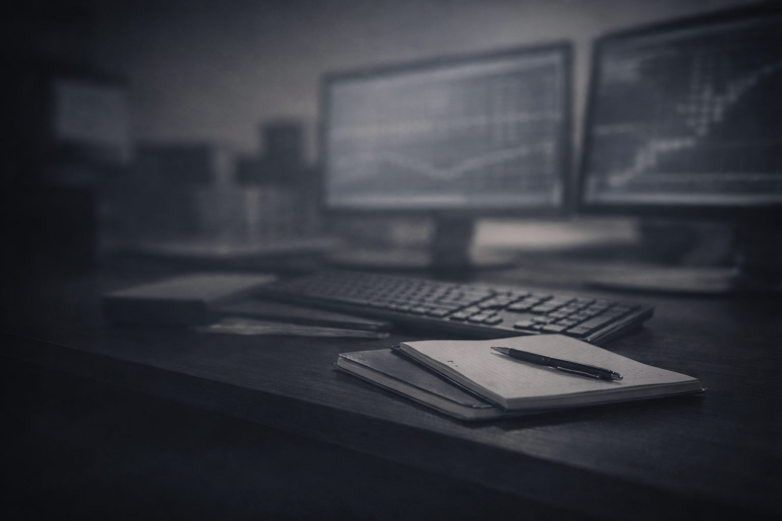 Trading desk atmosphere supporting operational context